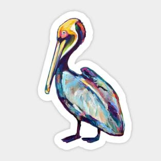 Colorful Pelican by Robert Phelps Sticker